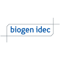 Biogen Idec client logo displayed prominently, representing the partnership with Yonkers Inc. for innovative solutions.