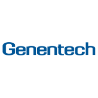 Genentech client logo displayed prominently, representing the partnership with Yonkers Inc.